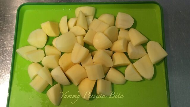 Boiled-cut Potato